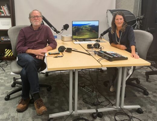 Dr. David Jaffe and Dr. Mary treyz in the CIRT studio